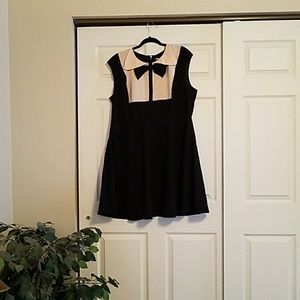 Vintage style blue and pink dress